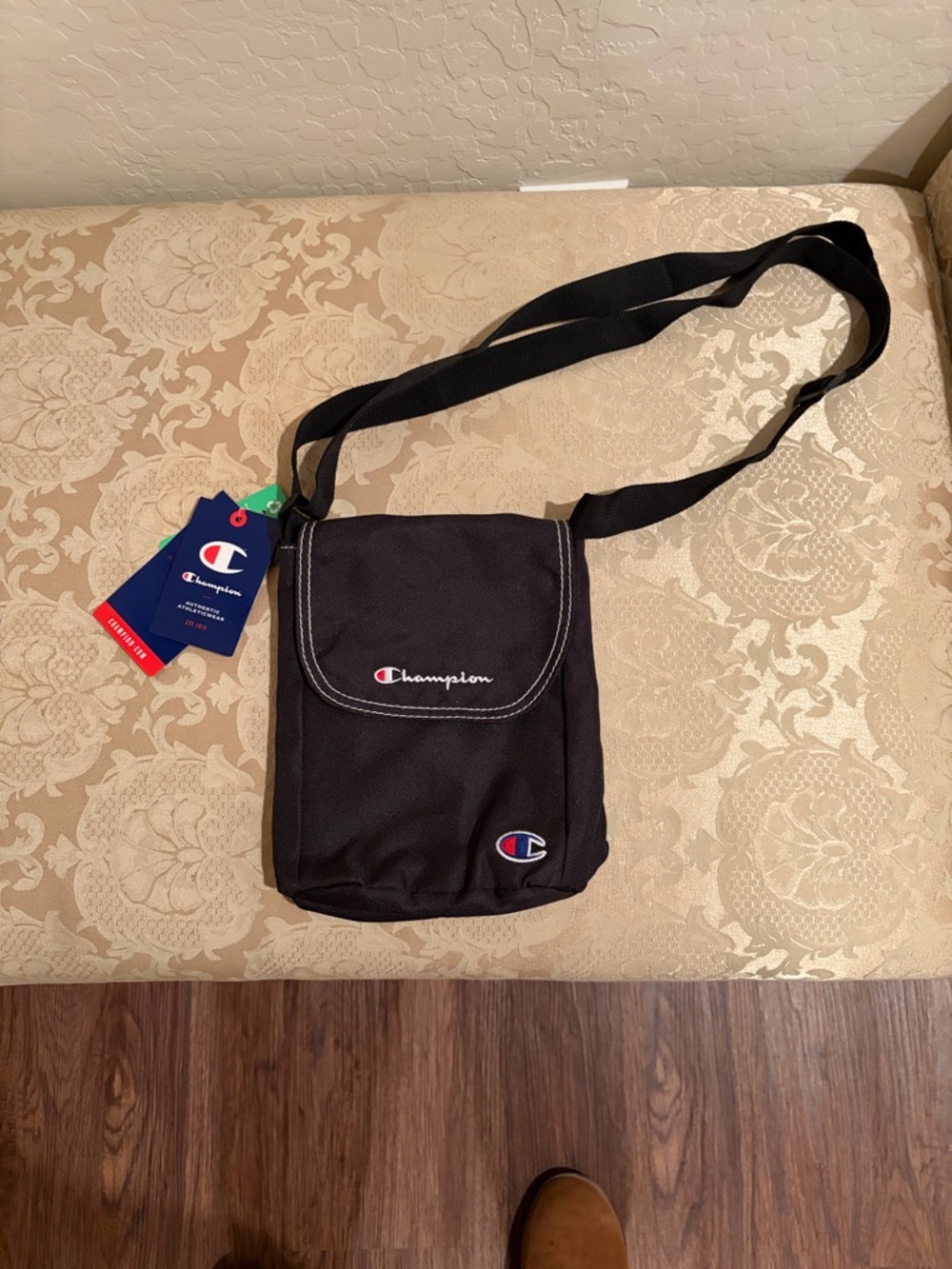 Champion Black Compact Shoulder/Cross Body Messenger Bag